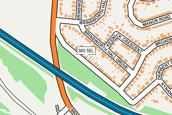 S60 5EL map - OS OpenMap – Local (Ordnance Survey)