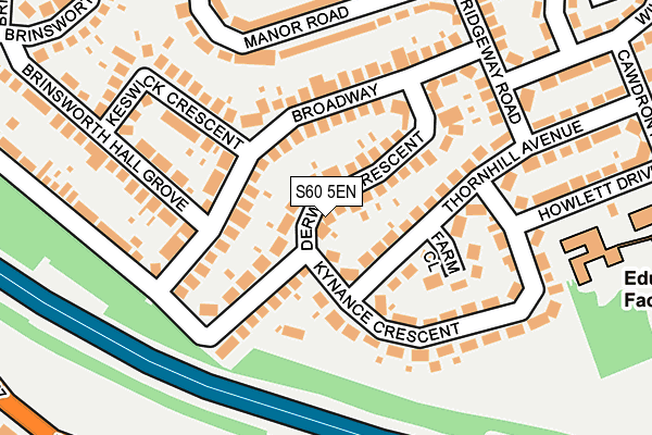 S60 5EN map - OS OpenMap – Local (Ordnance Survey)