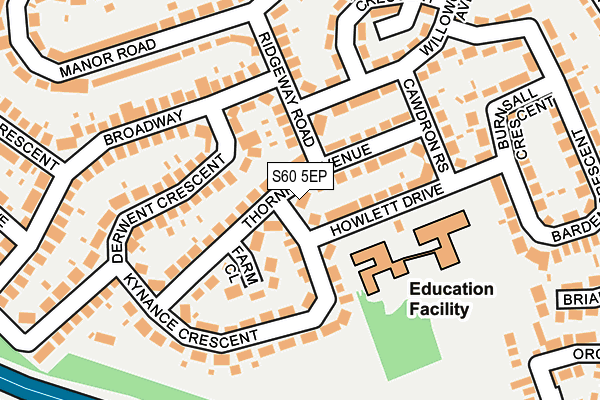 S60 5EP map - OS OpenMap – Local (Ordnance Survey)