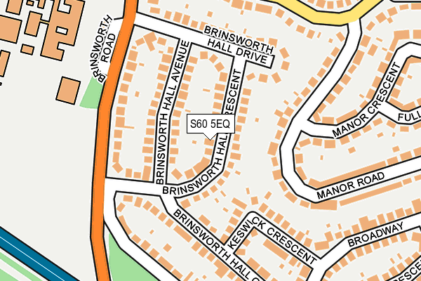 S60 5EQ map - OS OpenMap – Local (Ordnance Survey)