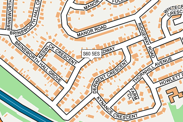 S60 5ES map - OS OpenMap – Local (Ordnance Survey)