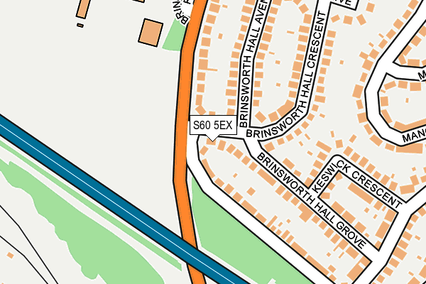 S60 5EX map - OS OpenMap – Local (Ordnance Survey)