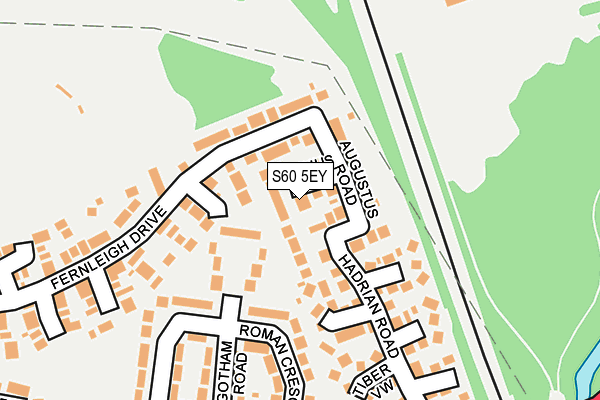 S60 5EY map - OS OpenMap – Local (Ordnance Survey)