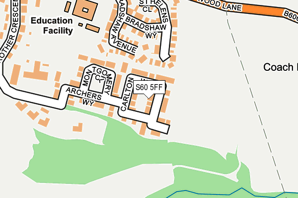 S60 5FF map - OS OpenMap – Local (Ordnance Survey)