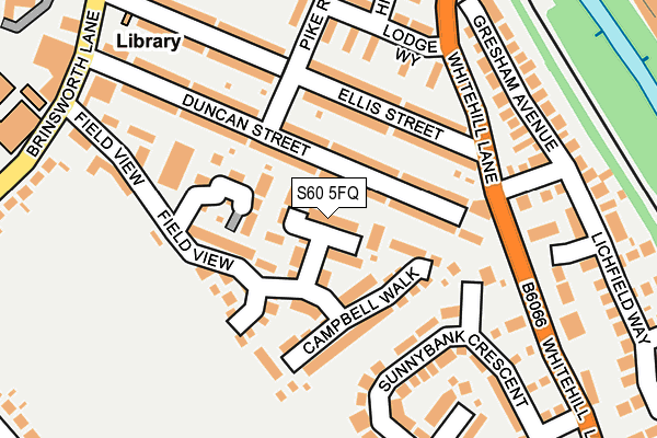 S60 5FQ map - OS OpenMap – Local (Ordnance Survey)