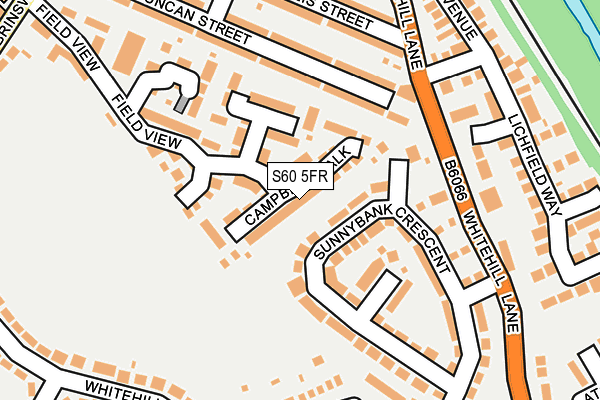 S60 5FR map - OS OpenMap – Local (Ordnance Survey)