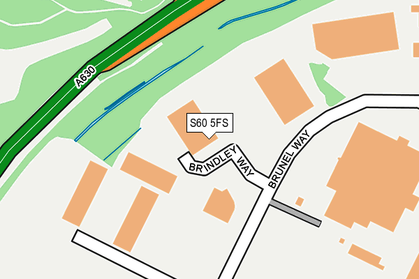 S60 5FS map - OS OpenMap – Local (Ordnance Survey)