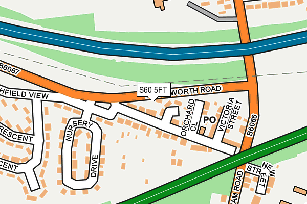 S60 5FT map - OS OpenMap – Local (Ordnance Survey)