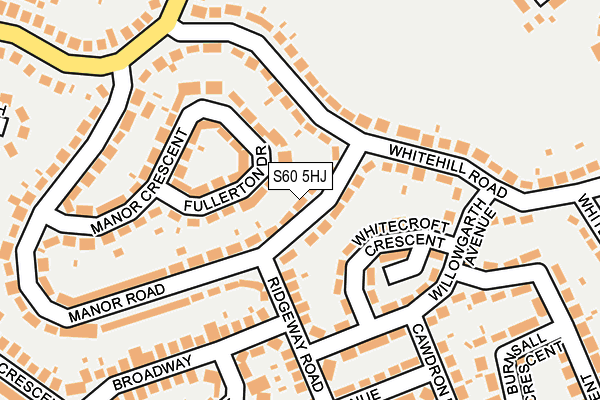 S60 5HJ map - OS OpenMap – Local (Ordnance Survey)