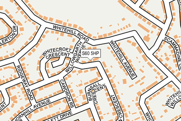 S60 5HP map - OS OpenMap – Local (Ordnance Survey)