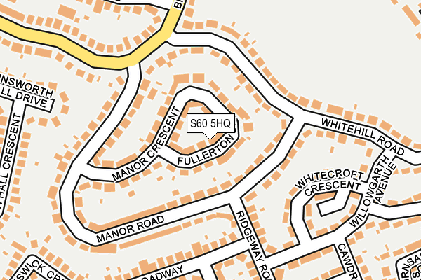 S60 5HQ map - OS OpenMap – Local (Ordnance Survey)