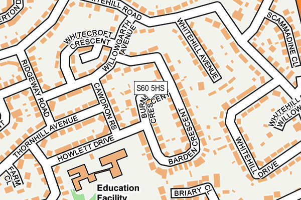 S60 5HS map - OS OpenMap – Local (Ordnance Survey)