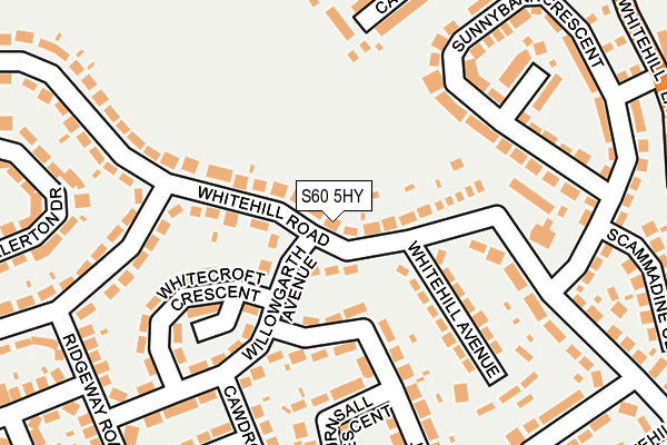 S60 5HY map - OS OpenMap – Local (Ordnance Survey)