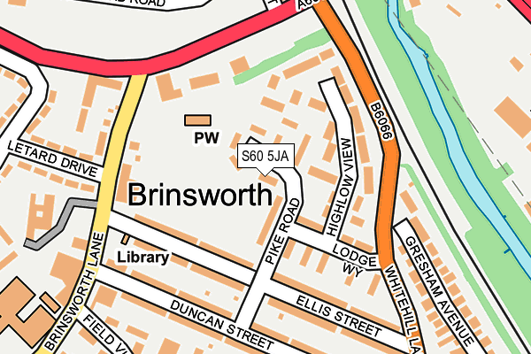 S60 5JA map - OS OpenMap – Local (Ordnance Survey)