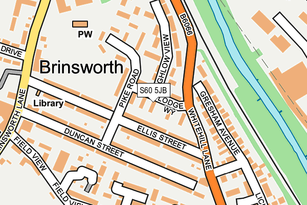 S60 5JB map - OS OpenMap – Local (Ordnance Survey)