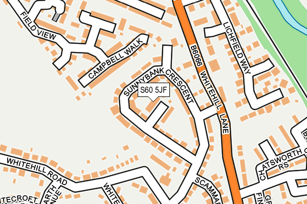 S60 5JF map - OS OpenMap – Local (Ordnance Survey)