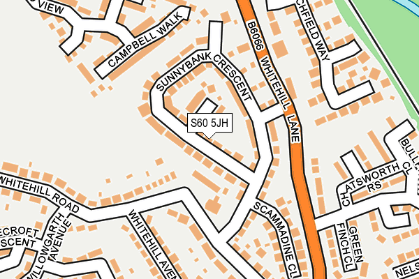 S60 5JH map - OS OpenMap – Local (Ordnance Survey)