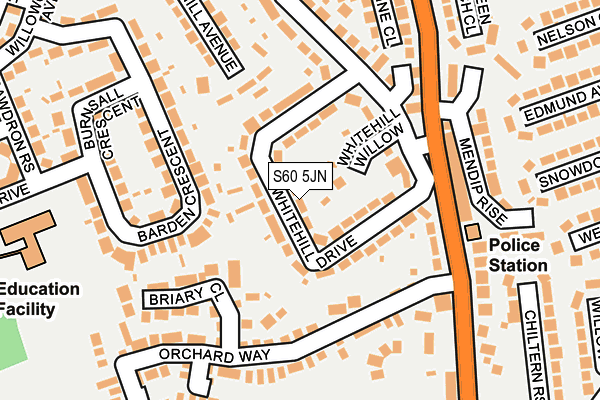 S60 5JN map - OS OpenMap – Local (Ordnance Survey)