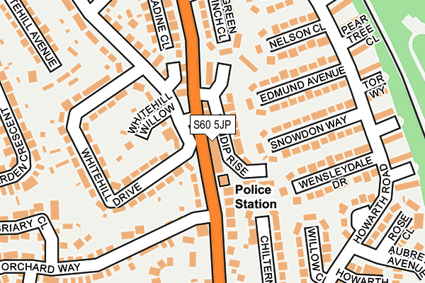 S60 5JP map - OS OpenMap – Local (Ordnance Survey)