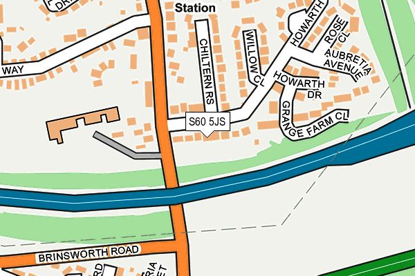 S60 5JS map - OS OpenMap – Local (Ordnance Survey)