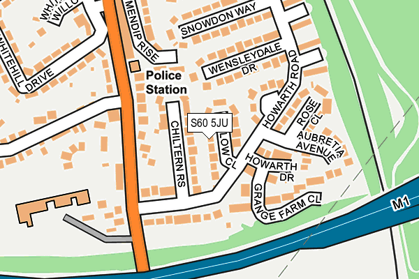 S60 5JU map - OS OpenMap – Local (Ordnance Survey)