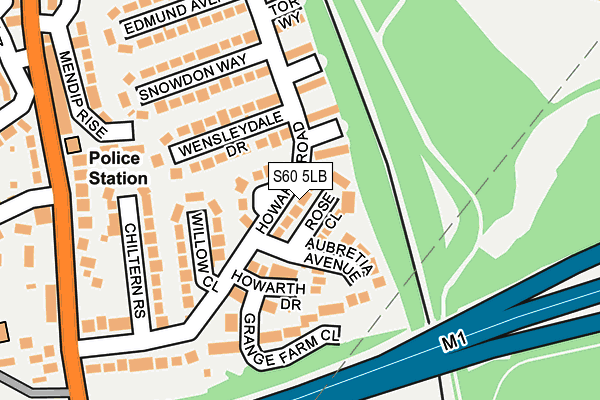 S60 5LB map - OS OpenMap – Local (Ordnance Survey)