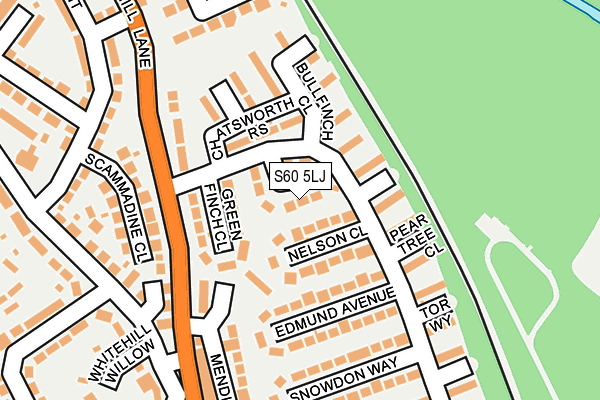 S60 5LJ map - OS OpenMap – Local (Ordnance Survey)