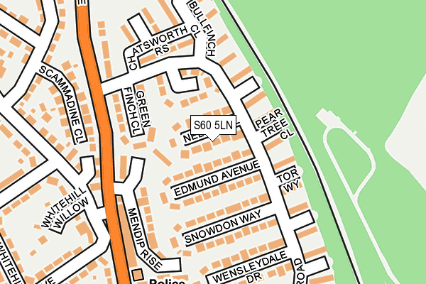 S60 5LN map - OS OpenMap – Local (Ordnance Survey)