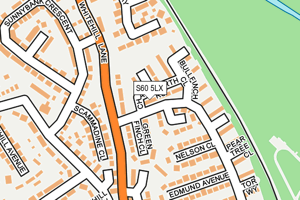 S60 5LX map - OS OpenMap – Local (Ordnance Survey)