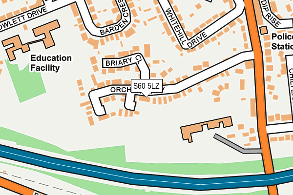 S60 5LZ map - OS OpenMap – Local (Ordnance Survey)