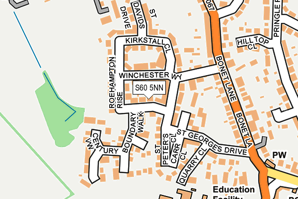 S60 5NN map - OS OpenMap – Local (Ordnance Survey)