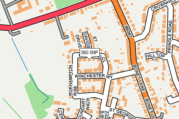 S60 5NP map - OS OpenMap – Local (Ordnance Survey)