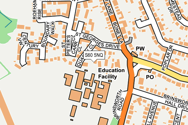 S60 5NQ map - OS OpenMap – Local (Ordnance Survey)