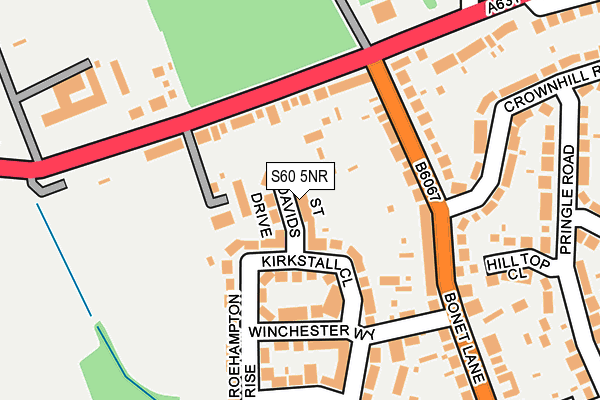 S60 5NR map - OS OpenMap – Local (Ordnance Survey)