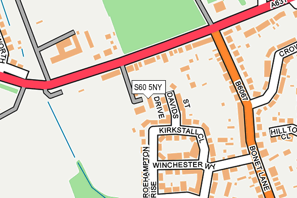 S60 5NY map - OS OpenMap – Local (Ordnance Survey)