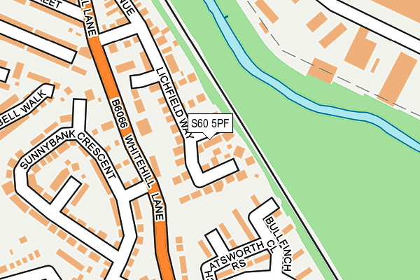 S60 5PF map - OS OpenMap – Local (Ordnance Survey)