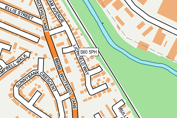 S60 5PH map - OS OpenMap – Local (Ordnance Survey)