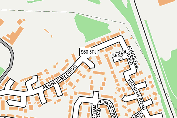 S60 5PJ map - OS OpenMap – Local (Ordnance Survey)
