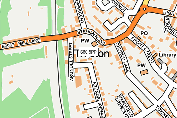 S60 5PP map - OS OpenMap – Local (Ordnance Survey)