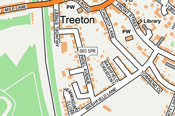 S60 5PR map - OS OpenMap – Local (Ordnance Survey)