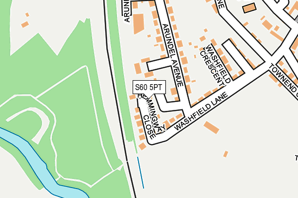 S60 5PT map - OS OpenMap – Local (Ordnance Survey)