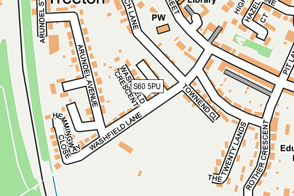 S60 5PU map - OS OpenMap – Local (Ordnance Survey)