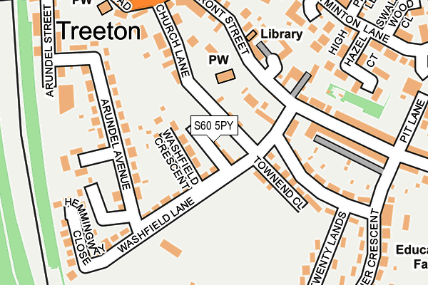 S60 5PY map - OS OpenMap – Local (Ordnance Survey)