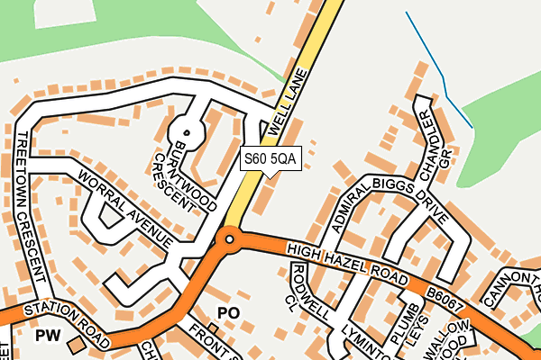 S60 5QA map - OS OpenMap – Local (Ordnance Survey)