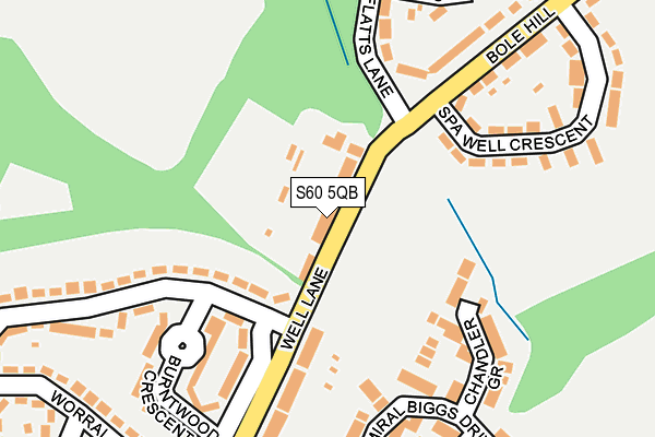 S60 5QB map - OS OpenMap – Local (Ordnance Survey)