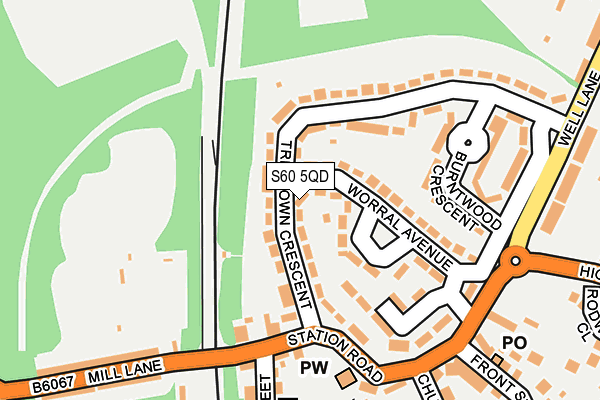 S60 5QD map - OS OpenMap – Local (Ordnance Survey)