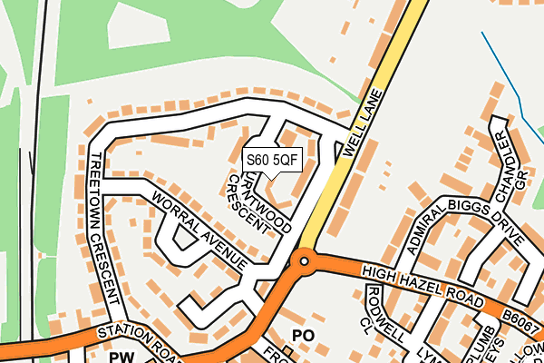 S60 5QF map - OS OpenMap – Local (Ordnance Survey)