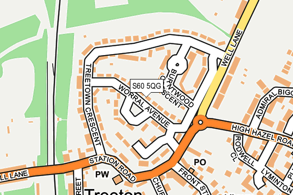 S60 5QG map - OS OpenMap – Local (Ordnance Survey)