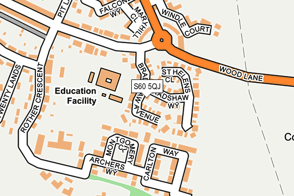 S60 5QJ map - OS OpenMap – Local (Ordnance Survey)