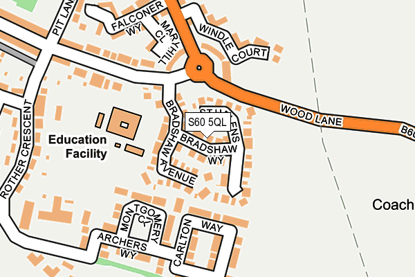 S60 5QL map - OS OpenMap – Local (Ordnance Survey)